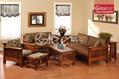 Sofa gỗ phòng khách - GSG38