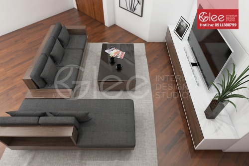 Bộ bàn ghế sofa gỗ phòng khách - GSG09
