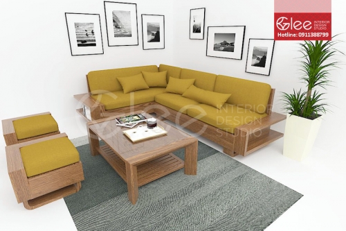 Sofa gỗ phòng khách - GSG10