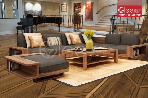 Bộ bàn ghế sofa gỗ phòng khách - GSG23