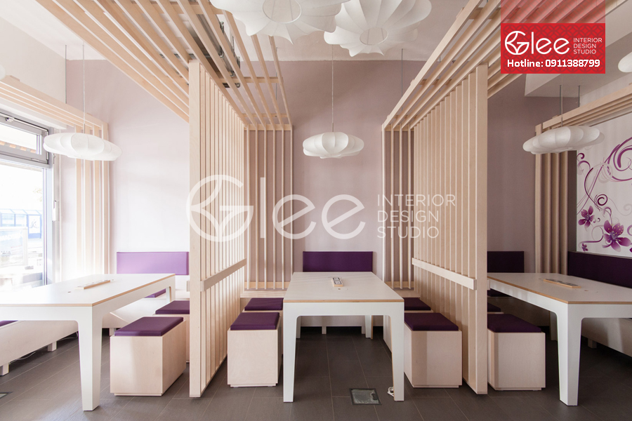 Thiết kế vách ngăn gỗ công nghiệp tại Glee
